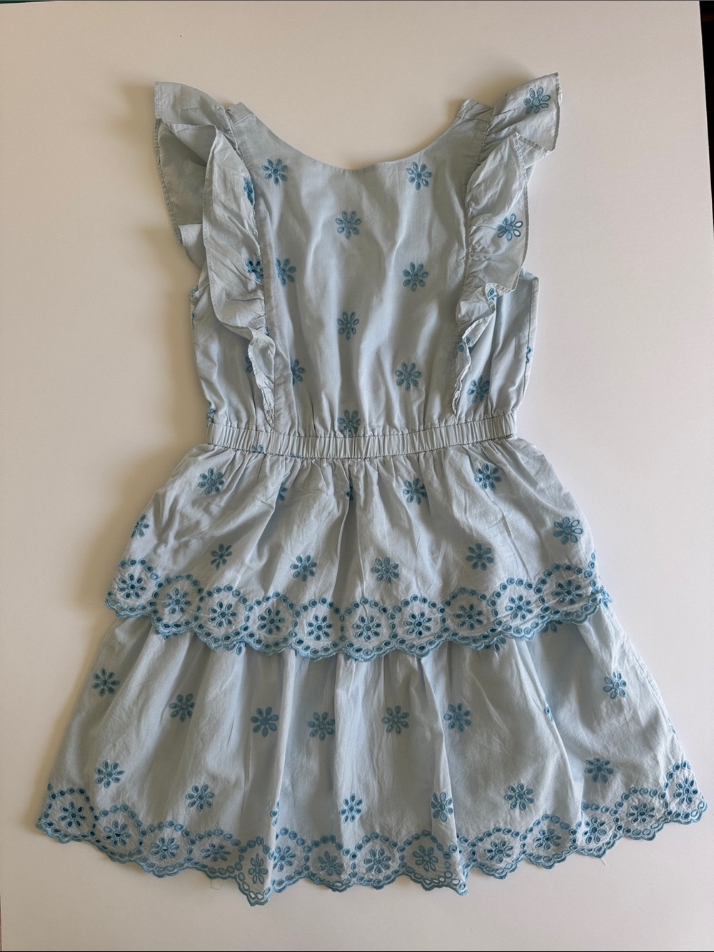 Crewcuts Light Blue Eyelet Floral Sundress